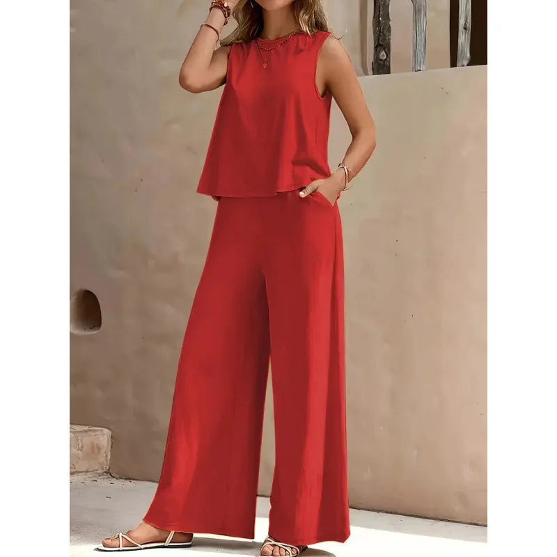 Casual Ladies Set 2 Pieces Set for Woman New Matching Sets of Women Two Piece Outfits Woman Clothes Clothing Female Women's Suit