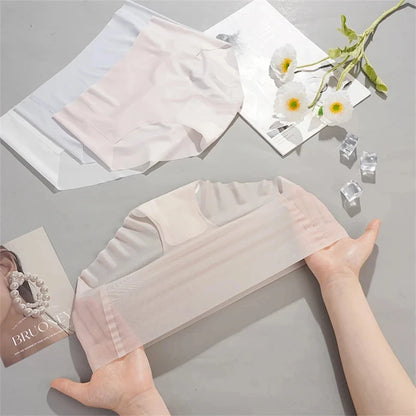 Ice Silk Seamless Underwear Women Ladies Summer Ultra In Sense Quick Drying Pants Briefs Girls Breathable Panties Lingeries M-XL