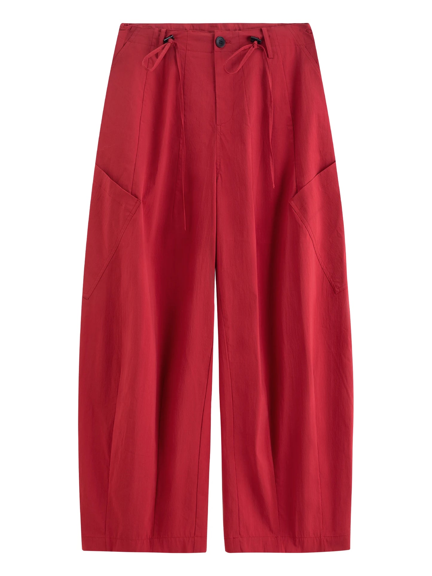 FSLE 2026 Summer Women's Casual Mid-Rise Balloon Pants with Barrel Leg Silhouette - Relaxed Fit for Daily and Summer Wear