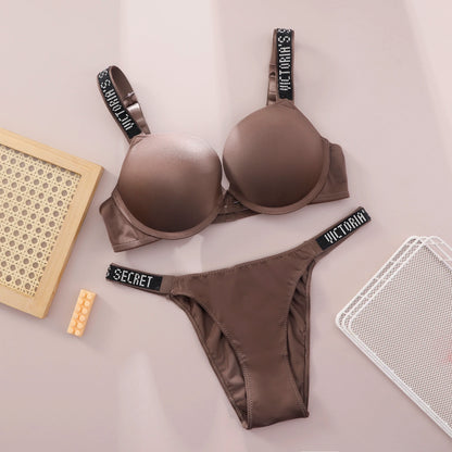 V Women Lace Push Up Bralette Seamless Comfortable Breathable Lingerie Home Wear Set Lingerie Set Underwear Set Bra Panty Set