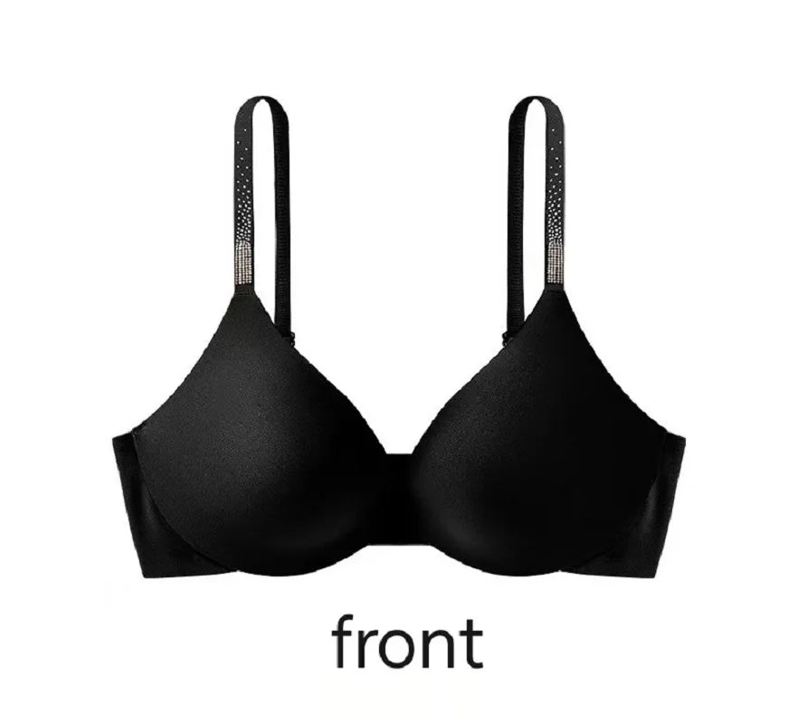 Rhinestone Sexy Bra Set Bralette Girls Underwear Brassiere Fashion Thong Gather Bras Lingerie Panty Sets