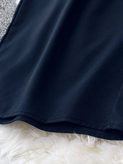 Women's Plus Size High Waist Wide Leg Pants, Casual Elastic Waist Solid Color Long Trousers For Ladies