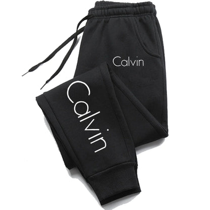 Casual Printed Sports Running Trousers Men Women Autumn Drawstring Long Pants Fitness Solid Sweatpants Unisex Gym Wear