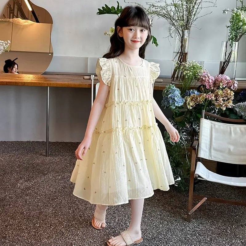 Princess Sleeve Dress Summer Girl Kids Girls Clothes 10 Years Old Children's Clothing From 7 8 Dresses Elegant Sale Girly Party