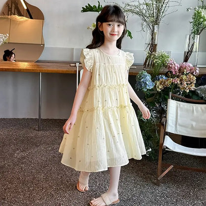 Princess Sleeve Dress Summer Girl Kids Girls Clothes 10 Years Old Children's Clothing From 7 8 Dresses Elegant Sale Girly Party