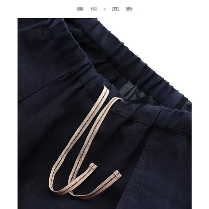Walking with the Wind~ Linen Wide-Leg Pants, Cropped Pants, Plus-Size Loose Skirt Pants, Casual Women's Pants, New Summer Style