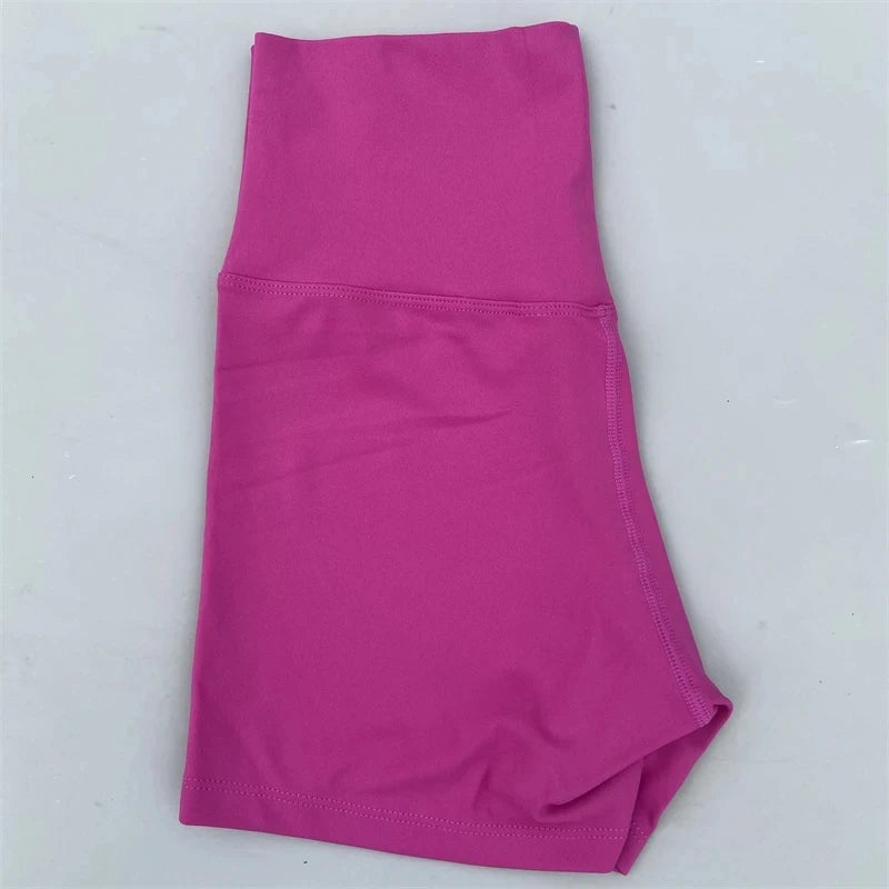 Solid Color Tight Soft Women Fitness Sport Short High Waist Yoga Short Legging Squatting Proof Comprehensive Training Athletic