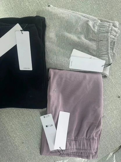Elastic Black Trousers Joggers Women Sports Cotton Jogging Gray Straight Leg Sweatpants Casual Drawstring Women's Classic Pants