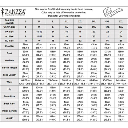 ZANZEA Women's Elegant Pant Suits Vintage Stand Collar Long Sleeve Top & Casual Pant 2 Pieces Sets Commuting Work Wear Outfits