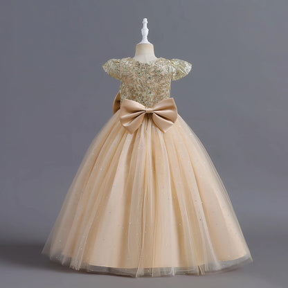 3-12 Years Girls Princess Bridesmaid Dress Kids Long Prom Ball Gowns Children Wedding Birthday Party Dresses Christmas Vestidos