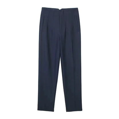 2024 Woman Solid Trouser High Waist Slim Zipper Fly Long Pants Female Wild Commute Office Lady Woman Pencil Pant Street