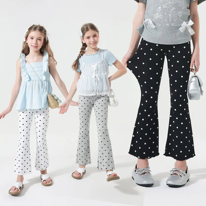 Girls' Flared Pants 2026 Summer Lightweight Korean Style Long Pants Outerwear Stylish Kids' Pants