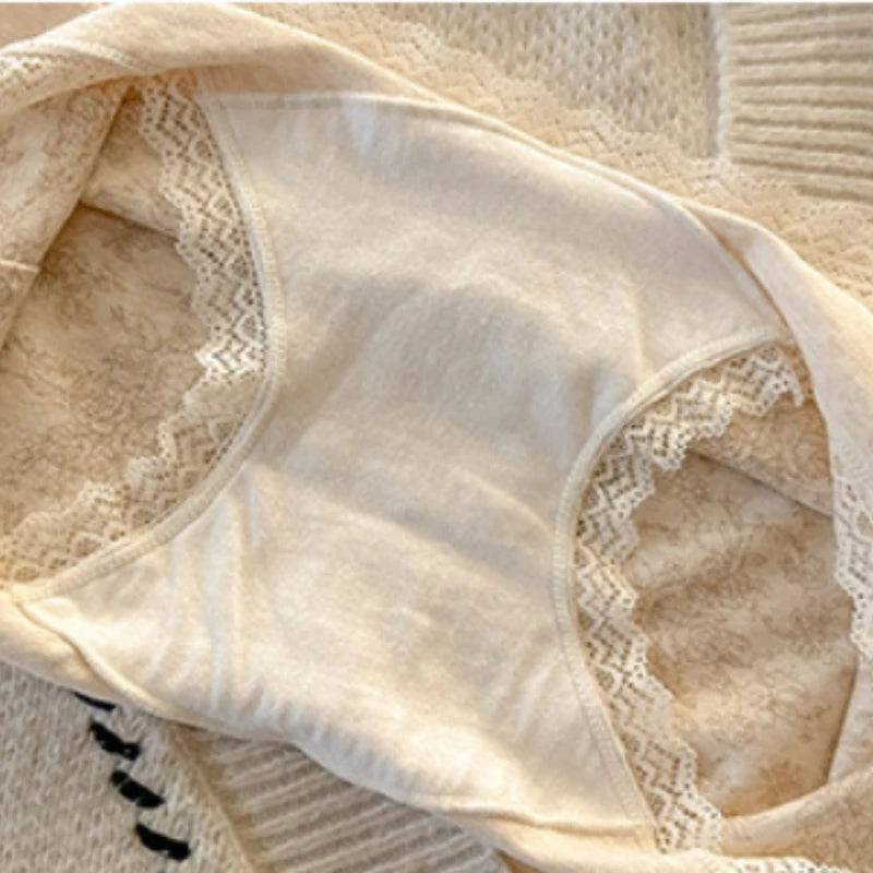 Cotton Women's Underwear Seamless Breathable Boxers Lace Mid-waist Boyshorts Ladies Sexy Lingerie Plus Size Japanese Boxer Short