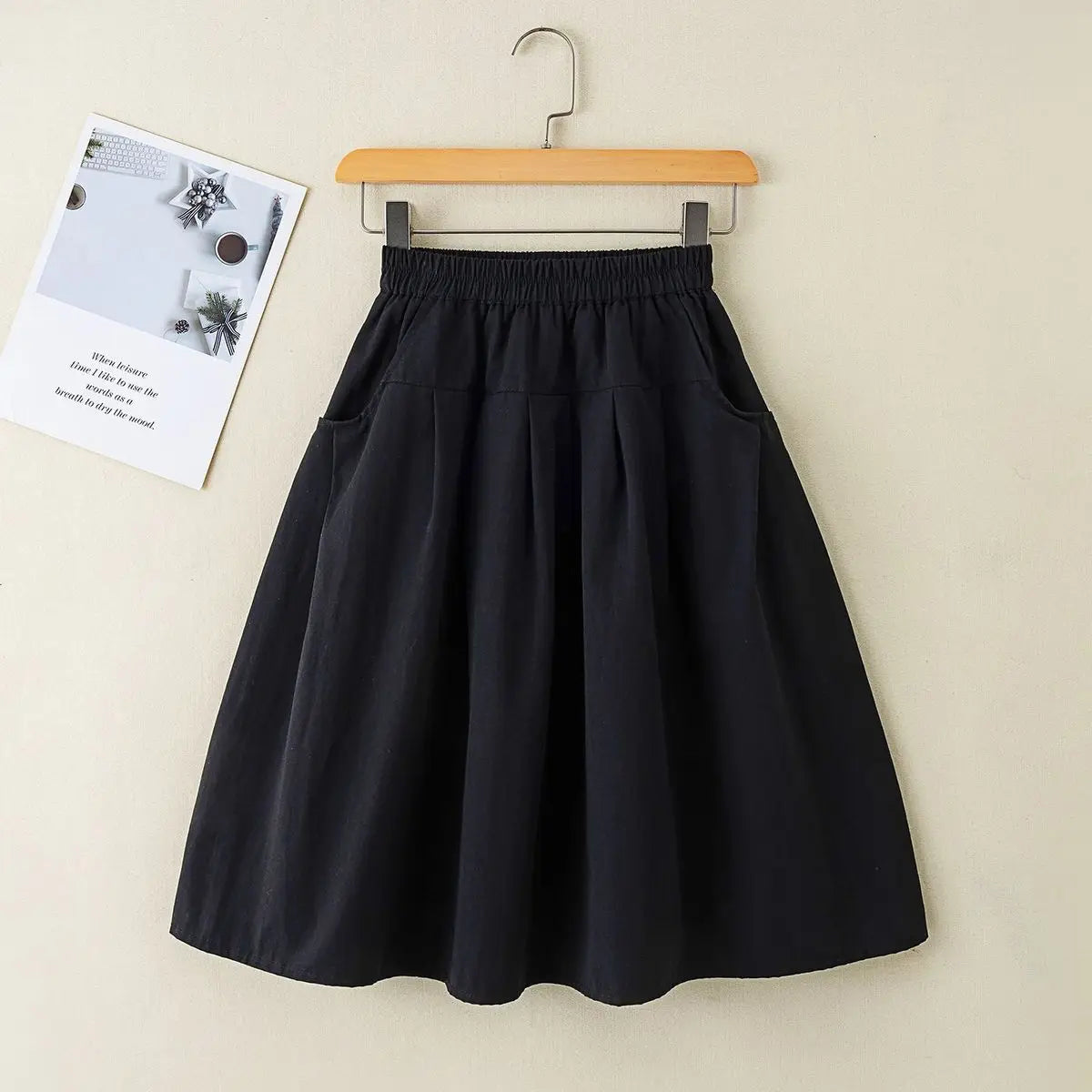 Preppy Style Over The Knee Pleated Skirt for Tween Girls Knee Length Schoolgirl Skirt Spring Autumn Seasonal Casual Wear