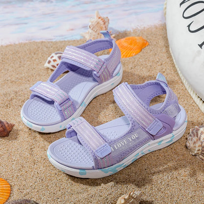 Girls Sandals, Summer Outdoor Sports Sandals, Big Children Casual Beach Shoes, Comfortable Children Fashion Non-Slip Sandals 40