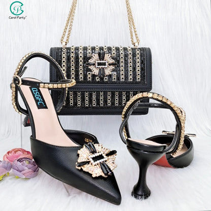 QSGFC New Luxury Women's Shoes Comfortable SS Class High Heels Bag in Spring, Summer, and Autumn