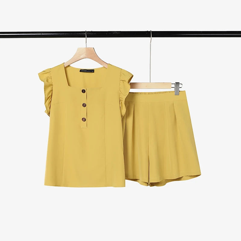 Stylish Sleeveless Square Neck Tanks Tops Short Sets ZANZEA Summer 2 Pieces Sets Casual Holiday Outfits Women Matching Sets 2026