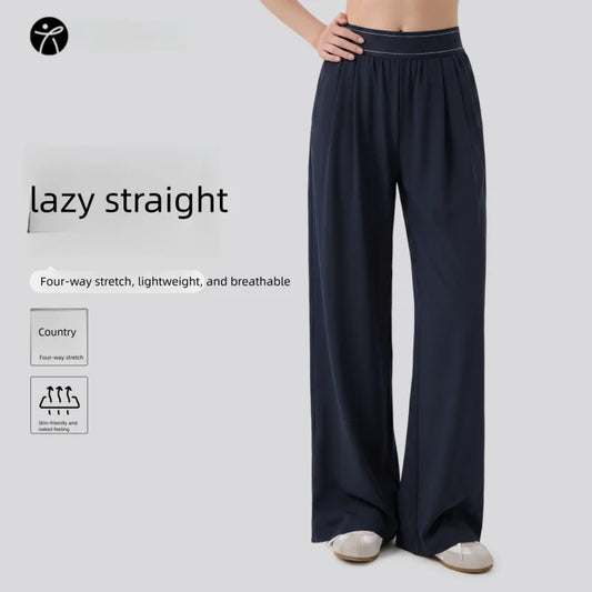 Women Loose Wide Leg Pants Casual Sweatpants with Pockets Lightweight Summer Trousers Comfy Lounge Yoga Pants