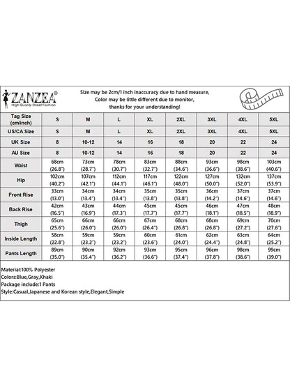 ZANZEA Holiday Solid Pockets Pants Women Straight Long Pants Casual Loose Wide Leg Trousers 2024 Summer High Waist Pantalons