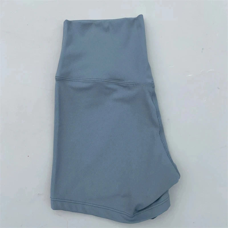 Solid Color Tight Soft Women Fitness Sport Short High Waist Yoga Short Legging Squatting Proof Comprehensive Training Athletic