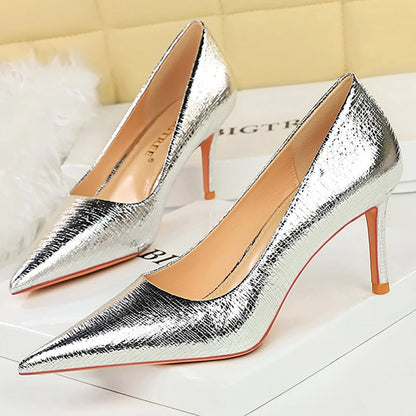 BIGTREE Shoes Retro High Heels High-quality Women Pumps Large Size 43 Stilettos Fashion Party Shoes Women Heels Wedding Shoes