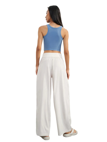 Women's Yoga Pants Loose Wide Leg High Waist Fitness Quick Dry Running Sweatpants Fitting Straight-leg Pants Fitness Trousers