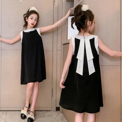 Pinafore Dress Girls Casual Dresses Girl Clothes 7 To 8 Years Princess Sets for Children Pink Sundress Young Elegant Costume 6 9