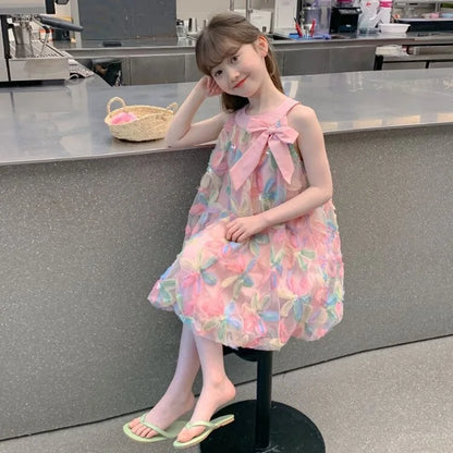 Floral Print Children's Dress Girl 8 To 12 Years Kid's Summer 4 Year Old Clothes Girls From 10 14 9 Child Skirt Kids Luxury 7 11