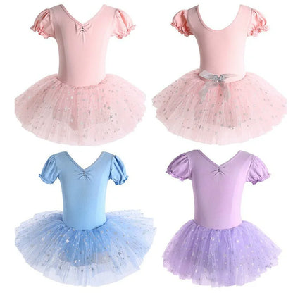 Summer Casual Ballerine Girl Dress Tutu Dance Ballet Children's Clothing Gymnastics Girls Dresses Ballet Leotards Vestidos
