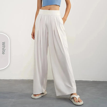 Women's Yoga Pants Loose Wide Leg High Waist Fitness Quick Dry Running Sweatpants Fitting Straight-leg Pants Fitness Trousers