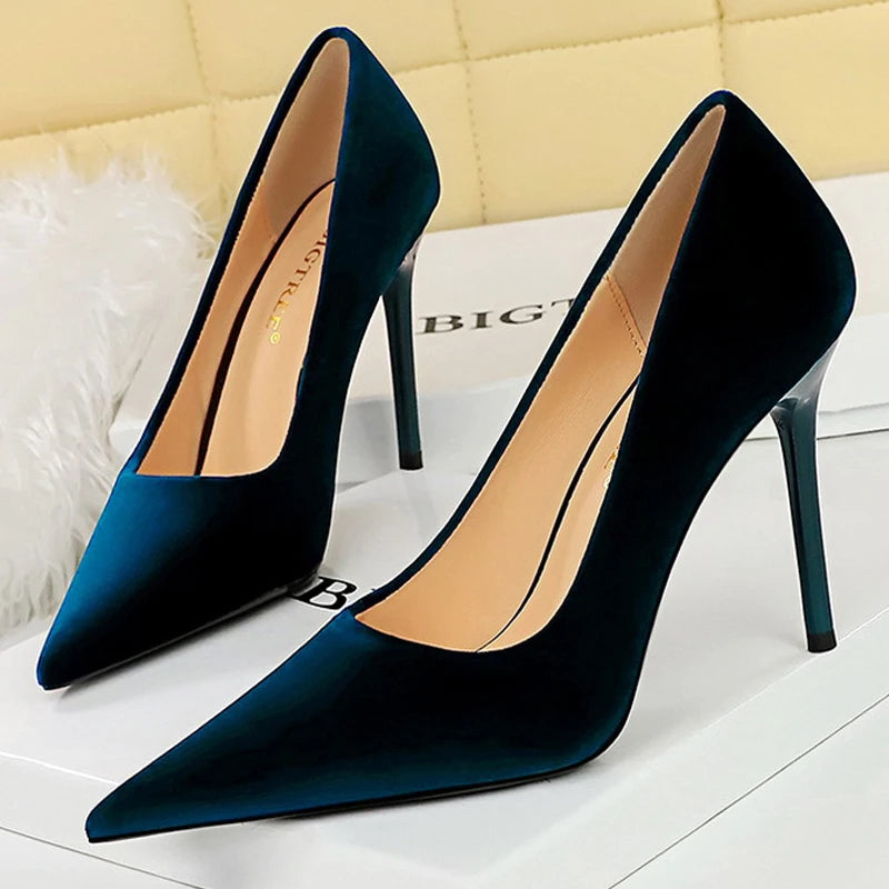 BIGTREE Shoes Fashion High Heels Women Shoes Suede Women Pumps Sexy Party Shoes Stilettos Heels Ladies Shoes Female Pumps 2026