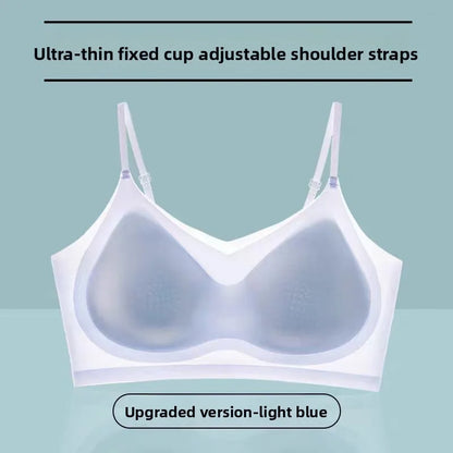 Summer Ultra-thin Ice Silk Seamless Underwear, Lightweight and Breathable Seamless Suspender, Beautiful Back Bra