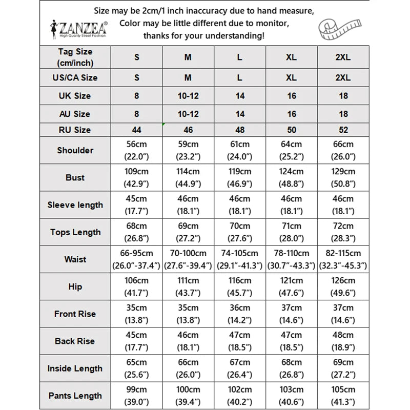 ZNAZEA Fashion Autumn Lapel Neck Long Sleeve Shirt Tops Loose Wide Leg Pant Sets Women Outfits Casual OL Work Tracksuit 2 Pieces