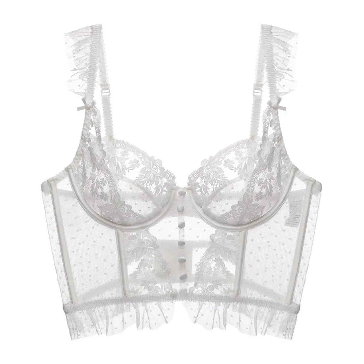 Women Lingerie Set Thin Underwear 2 Piece Bodysuit Underwire Lace Transparent Bra Panty Sets for Bridal Gift Wedding Sleepwear