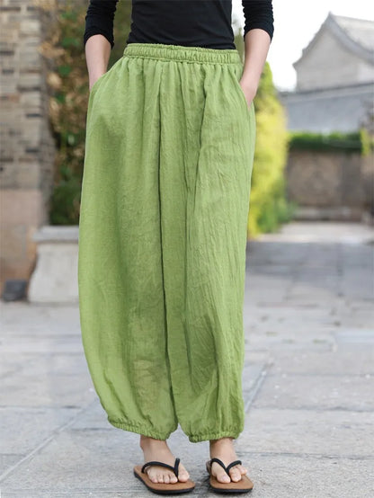 Pakistani Salwar Kameez Cotton Wide Leg Pants Light Green Mid Waist Trousers Elastic Waist Loose Pants Blue Harem Pants for