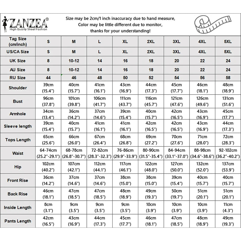 ZANZEA Fashion Spring Summer 2 Pieces Sets Striped Tracksuit Women V Neck 3/4 Sleeve Blouse Short Sets Casual Work Outfits 2026