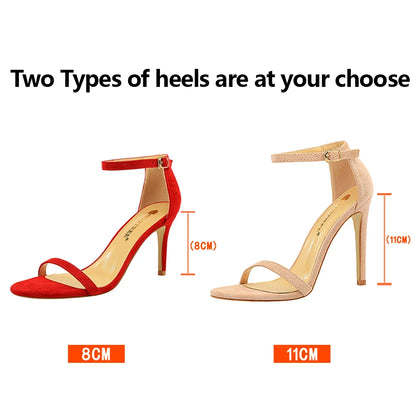 BIGTREE Shoes Kitten Heels Women's Open Toe Sandals Summer Women Pumps Sexy High Heels Fashion Stiletto Ladies Shoes 5 Color