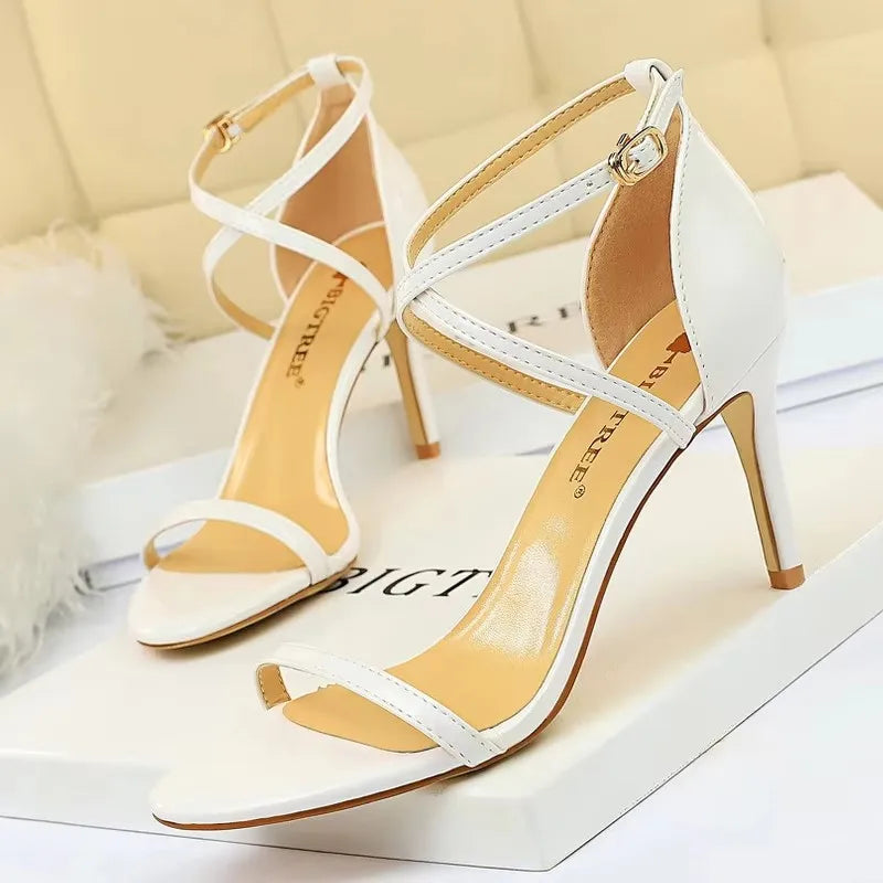 BIGTREE Shoes Buckle Strap High Heels 2026 New Women Heels Sandals Stiletto 11cm Sexy Heels Party Shoes Women Pumps Ladies Shoes
