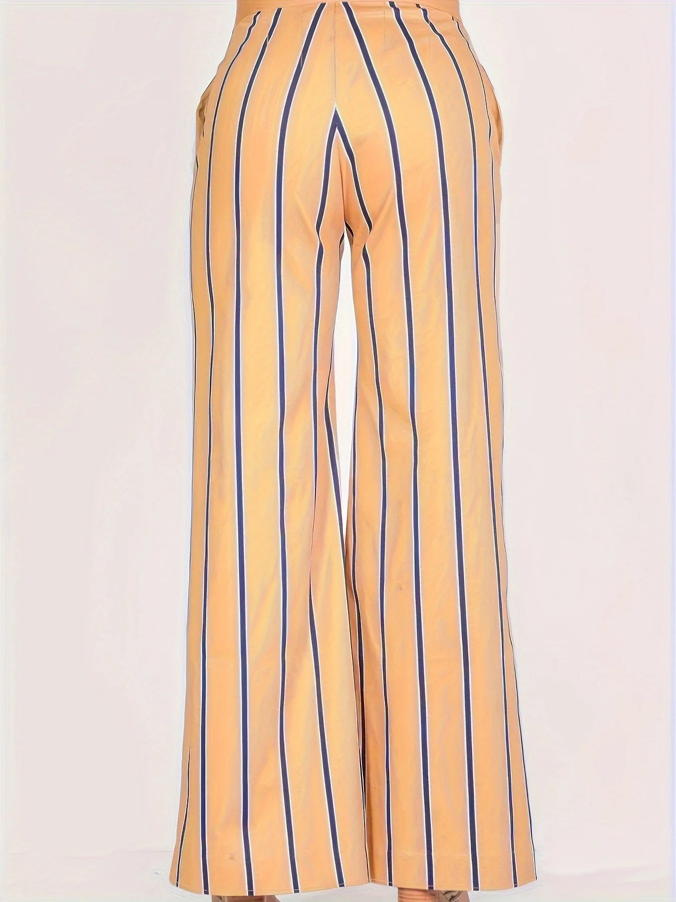 Women's Oversized Woven Casual Pants Comfortable Loose Fit High Waist Straight Leg Trousers