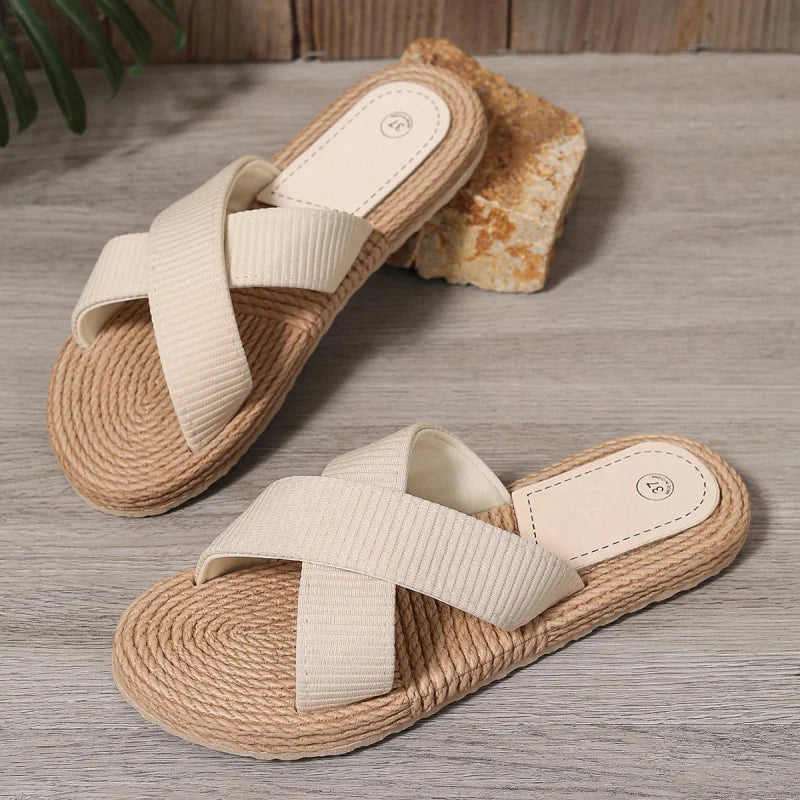 Big Size 41 Women Summer Leisure Slippers Light Weight Breathable Female House Shoes Anti-slip Girls Home Floor Beach Slides