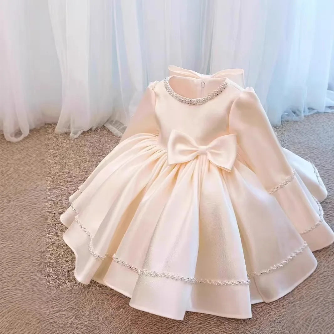 Girls New Flower Girl Wedding Dress-Year-Old Baby Birthday Party Vestidos Princess Dress