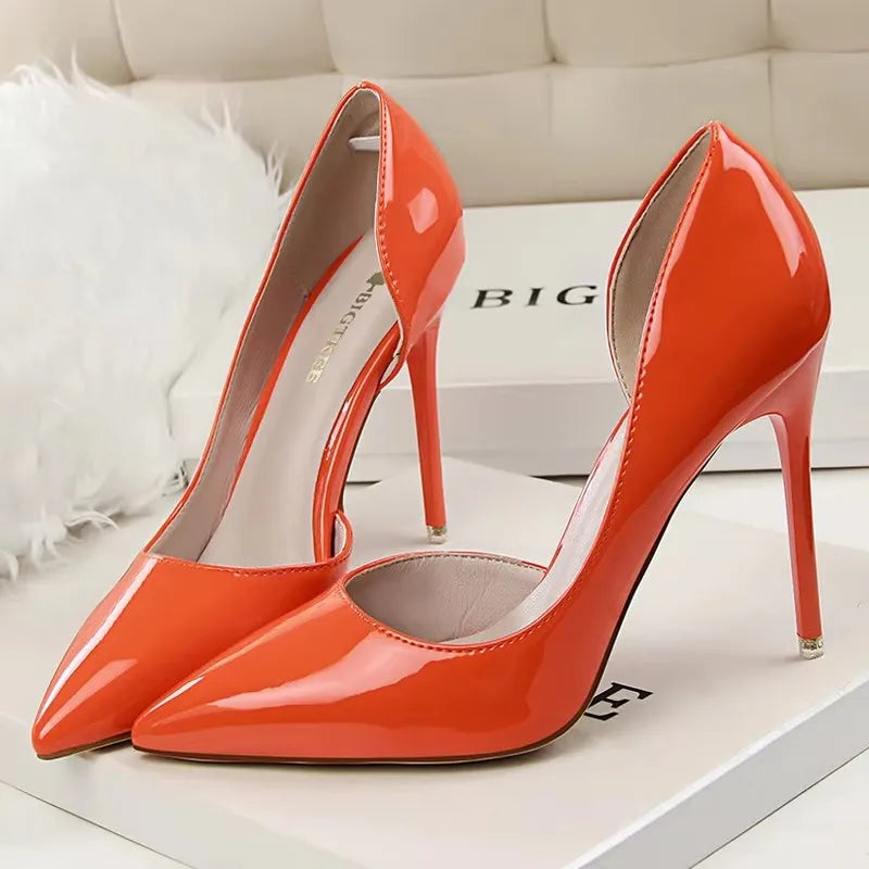 BIGTREE Shoes 2026 Women Pumps Patent Leather High Heels Stiletto Sexy Party Shoes OL Career Women Heels Office Shoes 12 Colors