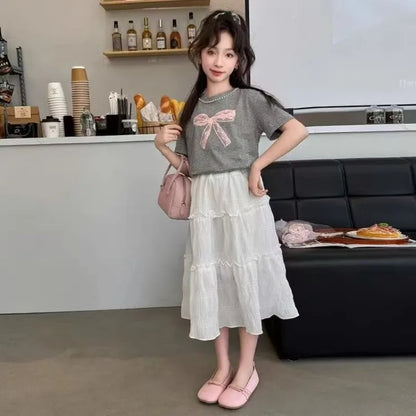 Elementary Student Girl Clothes Children's Clothing From 8 To 12 Years Girls Girl's Set 6 7 Top Party Dresses Teenagers 14 Old 4