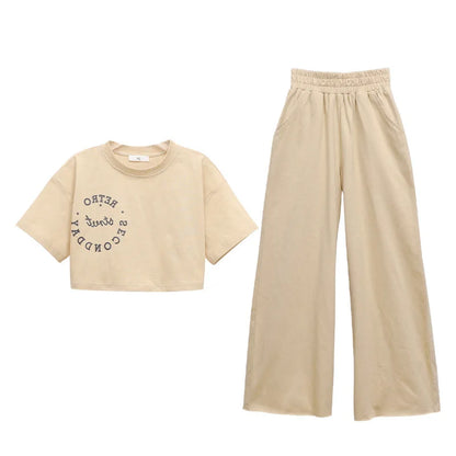 New Spring Summer Teenager Girls Clothing Sets Children Short Tops T Shirt And Pants 2Pcs Kids Tracksuit 5 6 8 10 12 14 Years