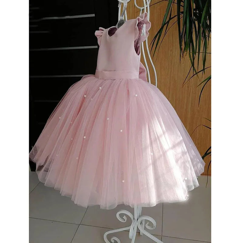 Baby Girls Summer Dresses 2 3 6 8 10Yrs Cute Kids Birthday Princess Dress Children Casual Clothes Sleeveless Girls Layered Dress