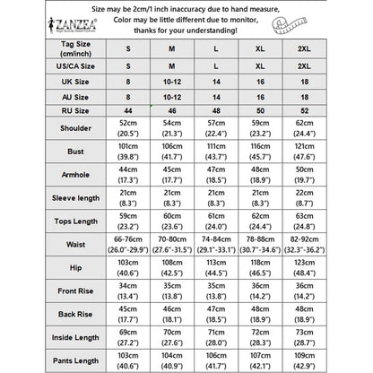 Stylish Women 2 Pieces Sets ZANZEA Summer Lapel Neck Short Sleeve Blouse Trousers Suit Contrast Color Wave Cut Office OL Outfits
