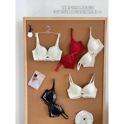 YUQI Women Lace Bra Wireless Push Up Bra for Petite Women Full Coverage T Shirt Bra Comfortable Support Bra No Underwire S-XLAB