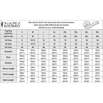 ZANZEA Elegant Women's High-Low Blouses Scalloped Mock Neck Pleated Flare Sleeves Solid Color Tops 2026 Summer Woman Clothes 3XL