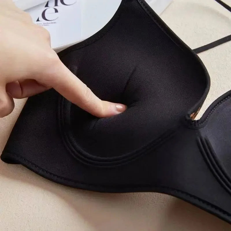 Japanese Style Seamless Push Up Bra Comfort Wireless Underwear Women's No Steel Ring Bralette 3/4 Cup Glossy Bra Female Lingerie