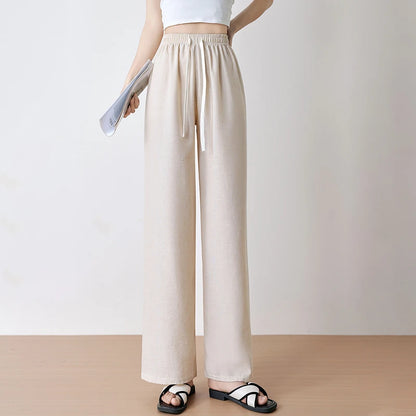 Women's Loose Thin Pants 2026 Casual Classic Solid Color Cool Soft Women's High Elasticity Daily Casual Plus Size Pants